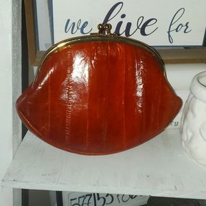 Vintage Lee Sands Genuine Eel Skin Coin Purse